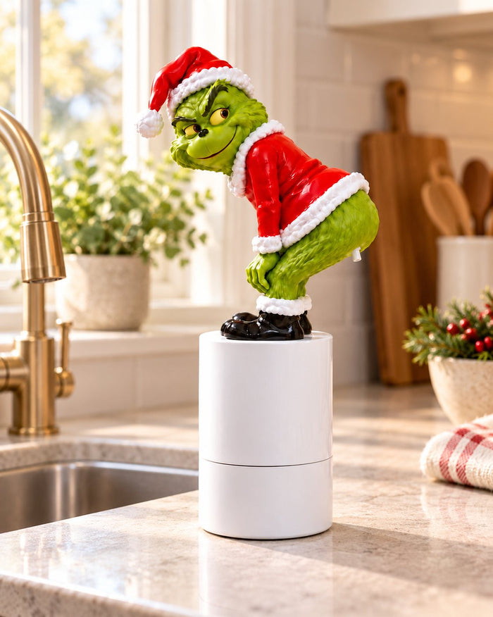 The dispenser next to a kitchen sink